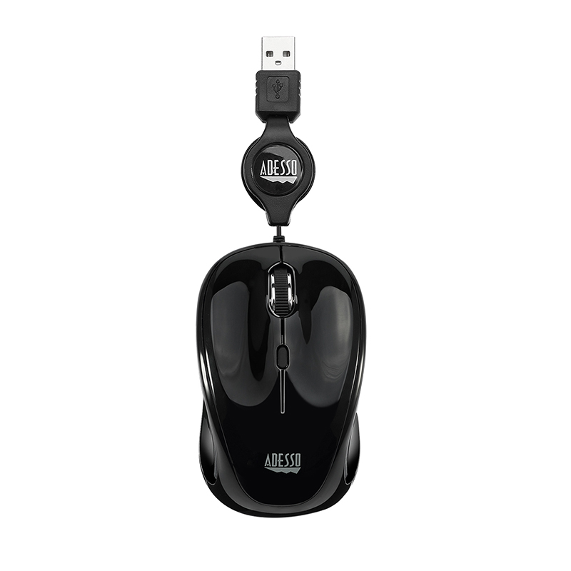 You Recently Viewed Adesso IMOUSE S8B Mouse - USB 2.0 - Optical - 3 Button(s)- Black- Scroll Wheel-Symmetrical Image